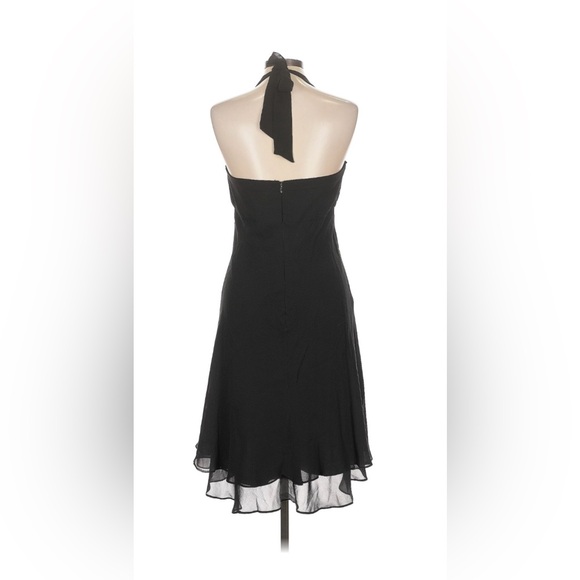 White House Black Market Elegant Black Halter Dress - Picture 2 of 4